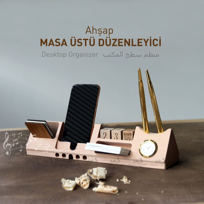 Ahşap Masaüstü Organizer