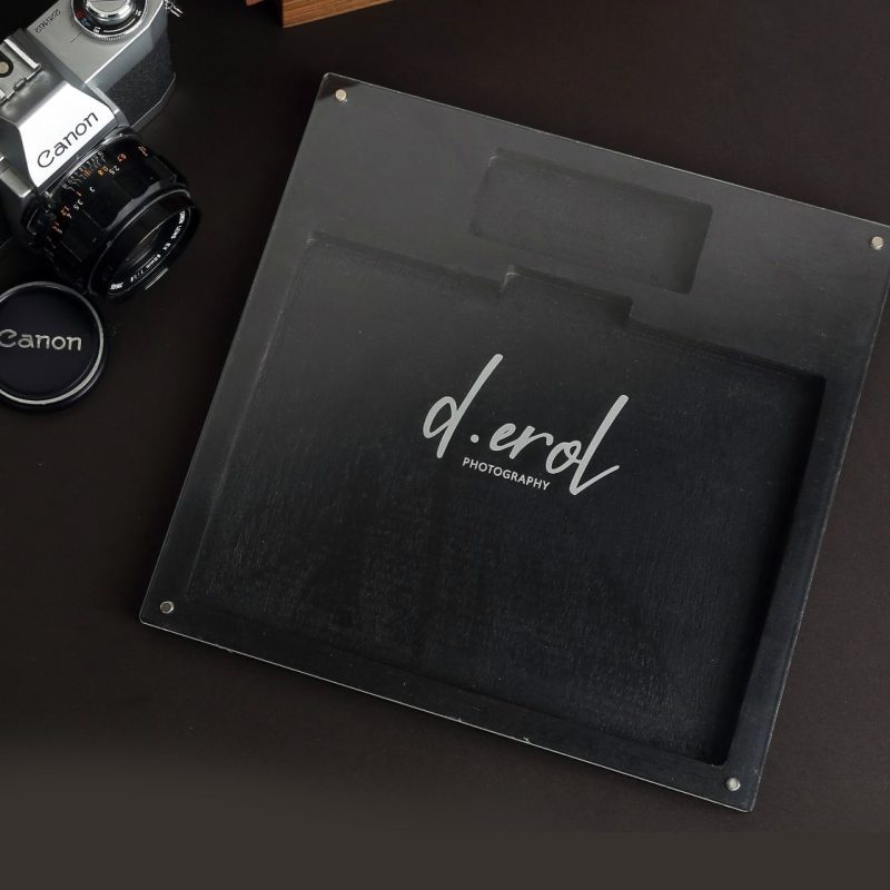 Ahşap Pleksi Kapaklı Fotoğraf-USB Kutusu